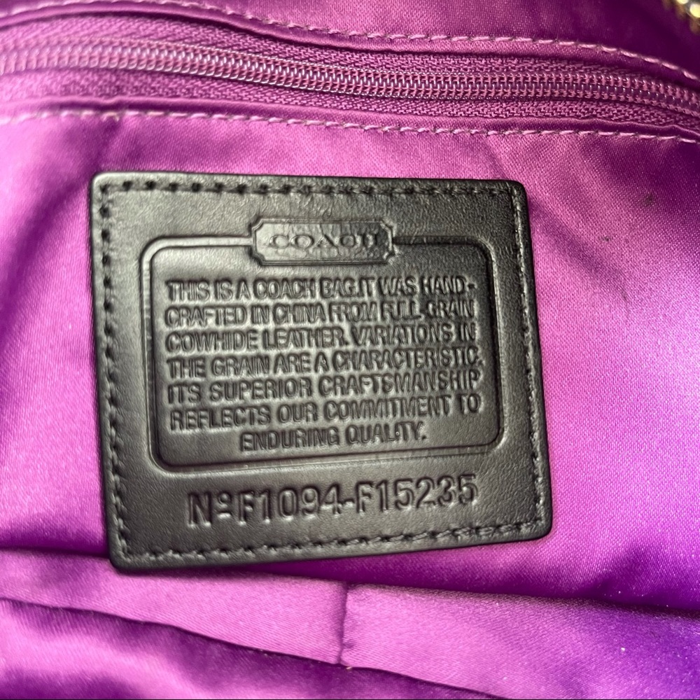 Coach Leather Hobo Shoulder Bag - Picture 10 of 14
